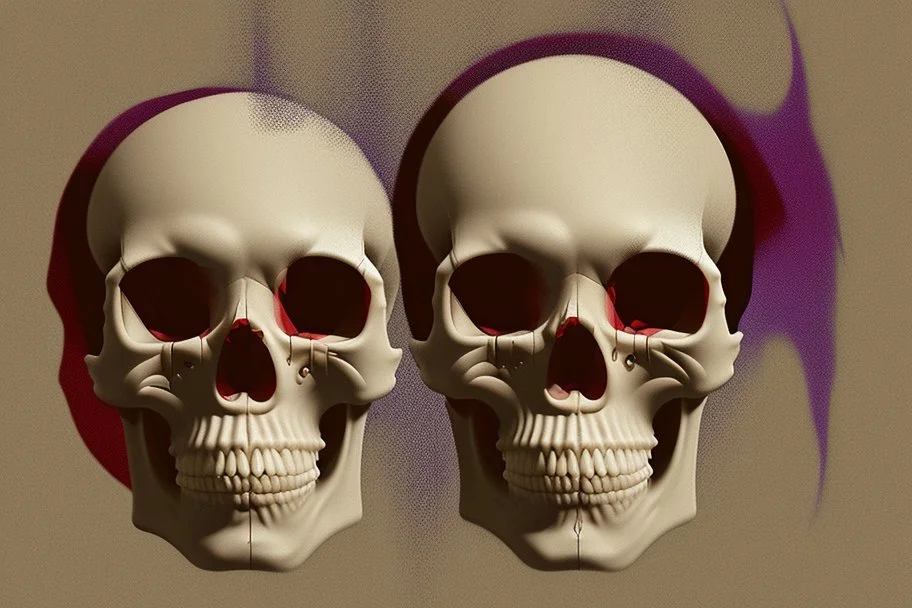 digital glitch skull by pontormo