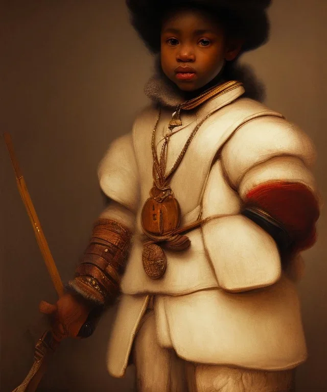 wealthy African American young boy by Rembrandt