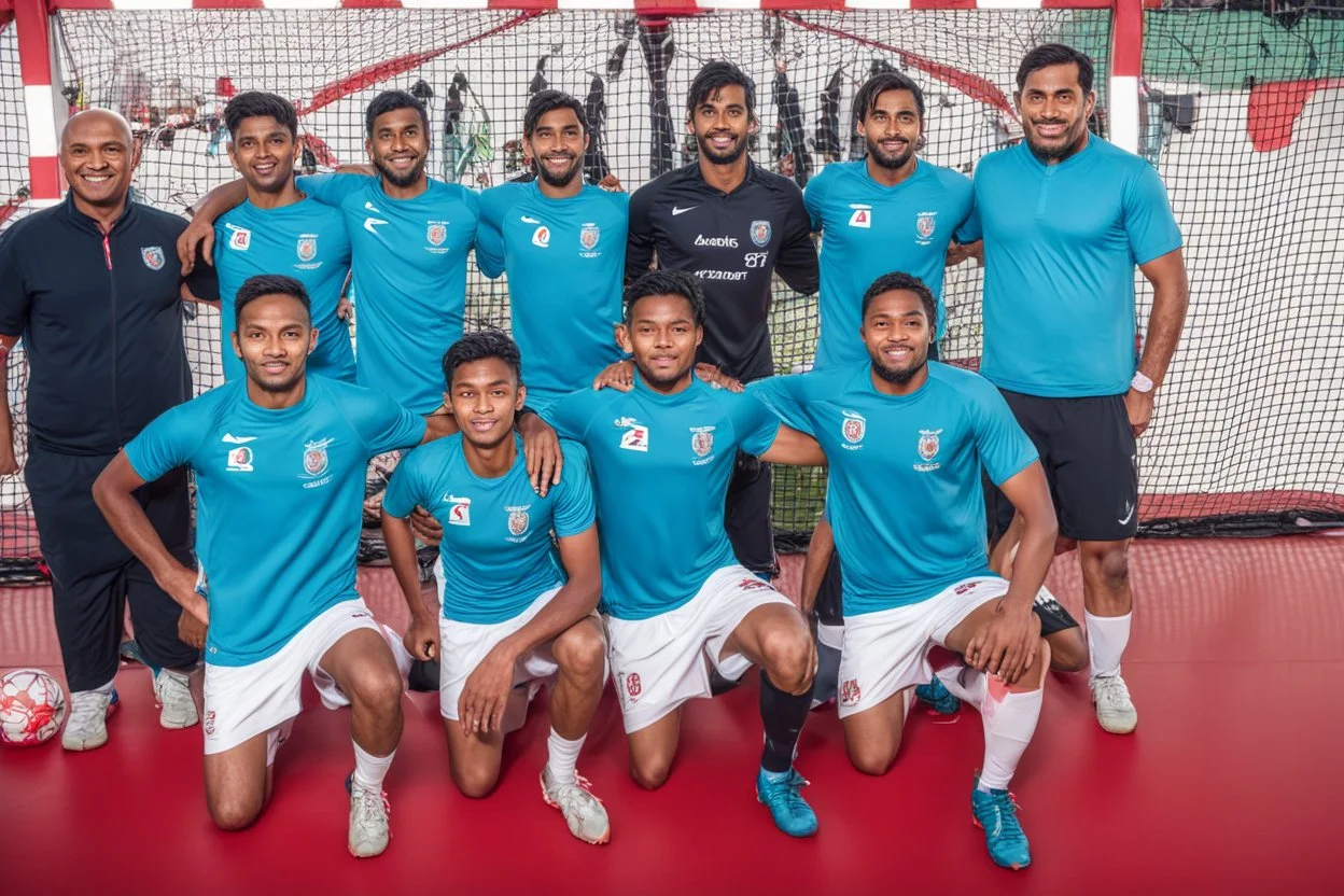 bangladesh football team, Filmado em Canon EOS R5, lente 50mm, profundidade de campo, velocidade do obturador 1/1000, f/2.8, balanço de branco, 6000k. Alta resolução, detalhes realistas, efeito HDR, grão de filme, 4K. –ar 16:10 –s 700 –q 5