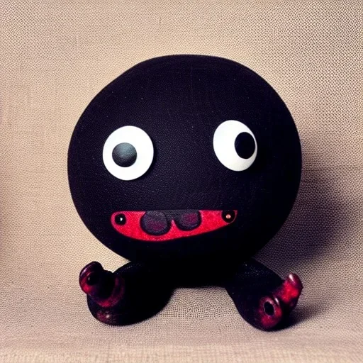 A chubby, short and cute monster which made out of leafs, small black round eyes, no mouth, no nose. deep colors, smooth technoque, High Quality, highly detailed, very relistic.