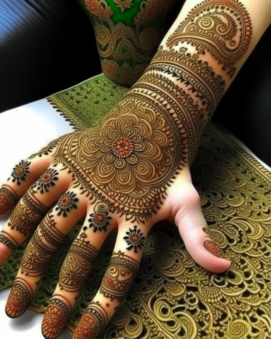 A brimstone vault in Mehndi design