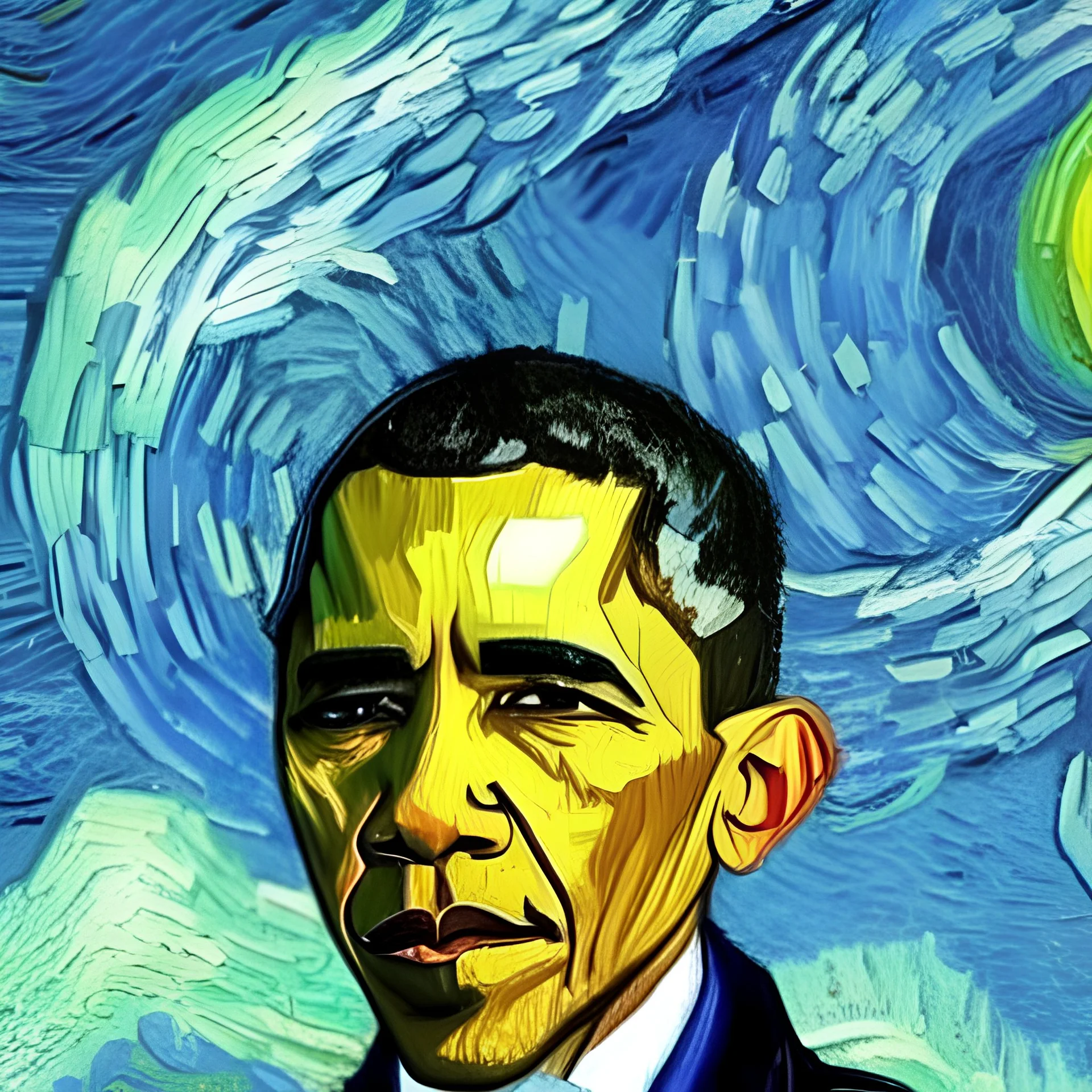 Obama by Van Gogh