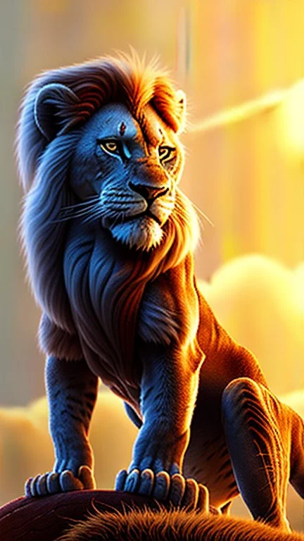 Cyborg Lion King,ت in-depth details, 3D