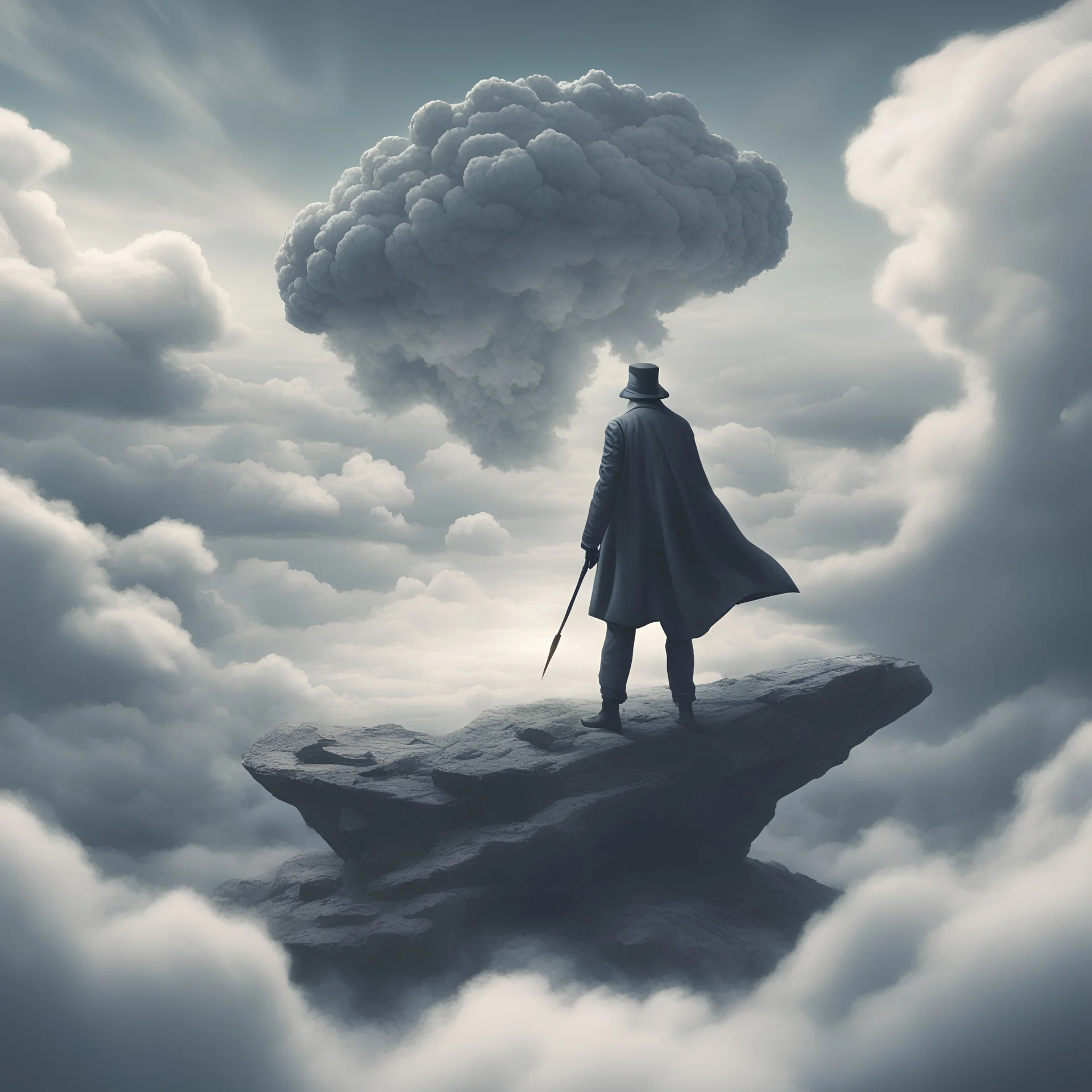 a lone consultant fighting a cloud service platform, detailed, hallucination, 4K, deviantart
