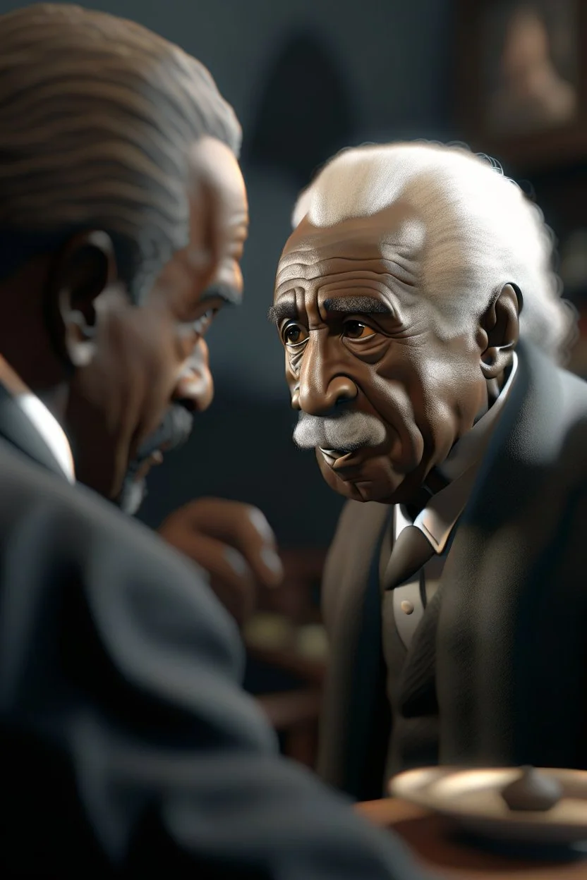 portrait of a young kanye west(Ye) smacking old albert einstein , photo-realistic, shot on Hasselblad h6d-400c, zeiss prime lens, bokeh like f/0.8, tilt-shift lens 8k, high detail, smooth render, down-light, unreal engine 5, cinema 4d, HDR