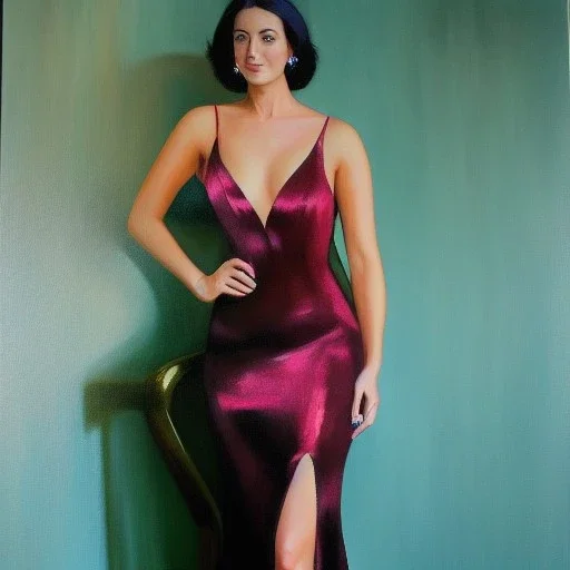 Full body portrait, painting, medium shot lady AnguraKei