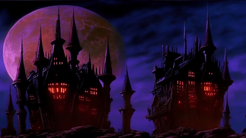 castle at night