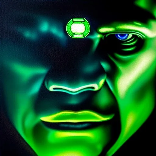 Ultra detailed fullbody Portrait in oil on canvas of Darkseid merges with greenlantern ,intense stare,extremely detailed digital painting, extremely detailed face,crystal clear Big eyes, mystical colors ,perfectly centered image, perfect composition, rim light, beautiful lighting,masterpiece,8k, stunning scene, raytracing, anatomically correct, in the style of robert e howard and Ken Kelley and Ohrai Noriyoshi and Simon Bisley and tomzj1