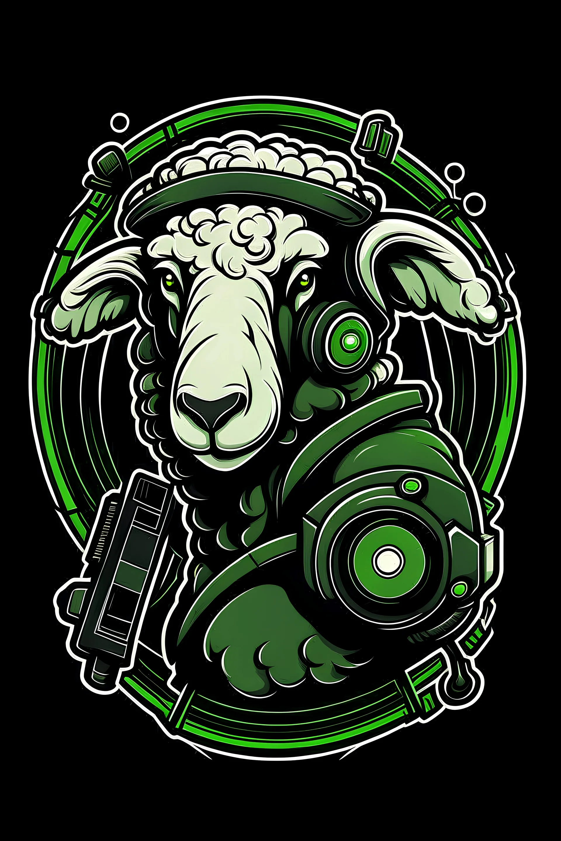 A gaming company Logo which illustrates a Criminal Sheep