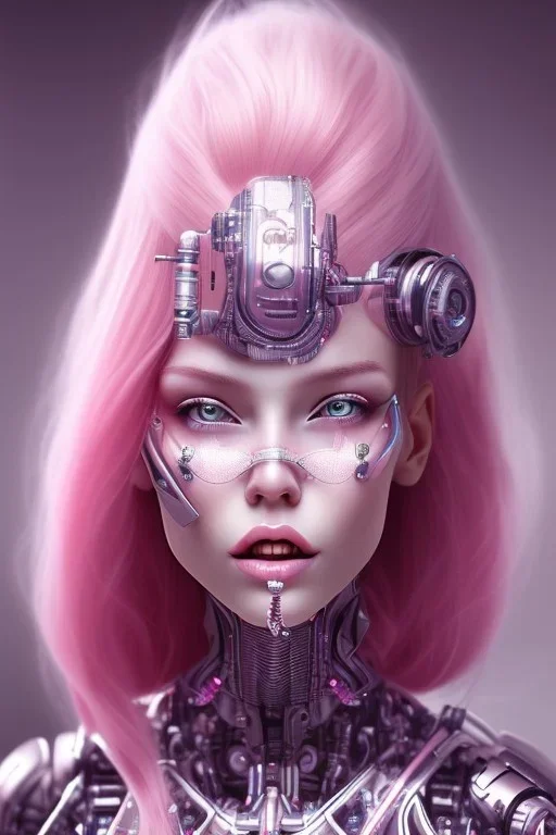 cyborg, pink hair, sexy, perfekt, real, dream