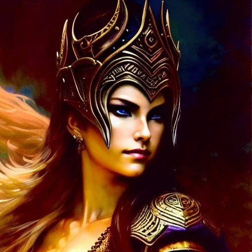 Drawing of beautiful face,'Busty Skyrim female warrior',skyrim dragon priest mask,intense stare, ancient metal armor, balanciaga fashion clothe painting by gaston bussiere, greg rutkowski, yoji shinkawa, yoshitaka amano, tsutomu nihei, donato giancola, tim hildebrandt, Oil on canvas, cinematic composition, extreme detail,fit full head inside picture,16k