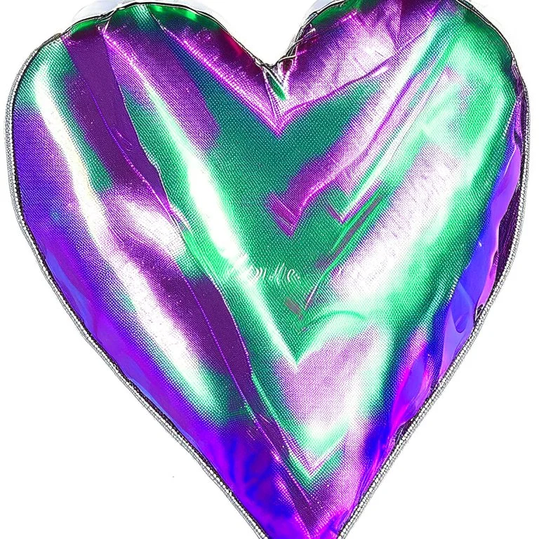 electric heart iridescent cloth