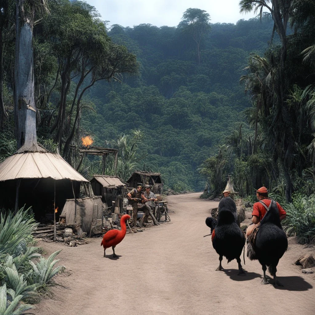 The Yalu Road around the firecamp [MASH S8.E10 by Gilligans Island] Hawkeye and BJ are cooking the last dodo