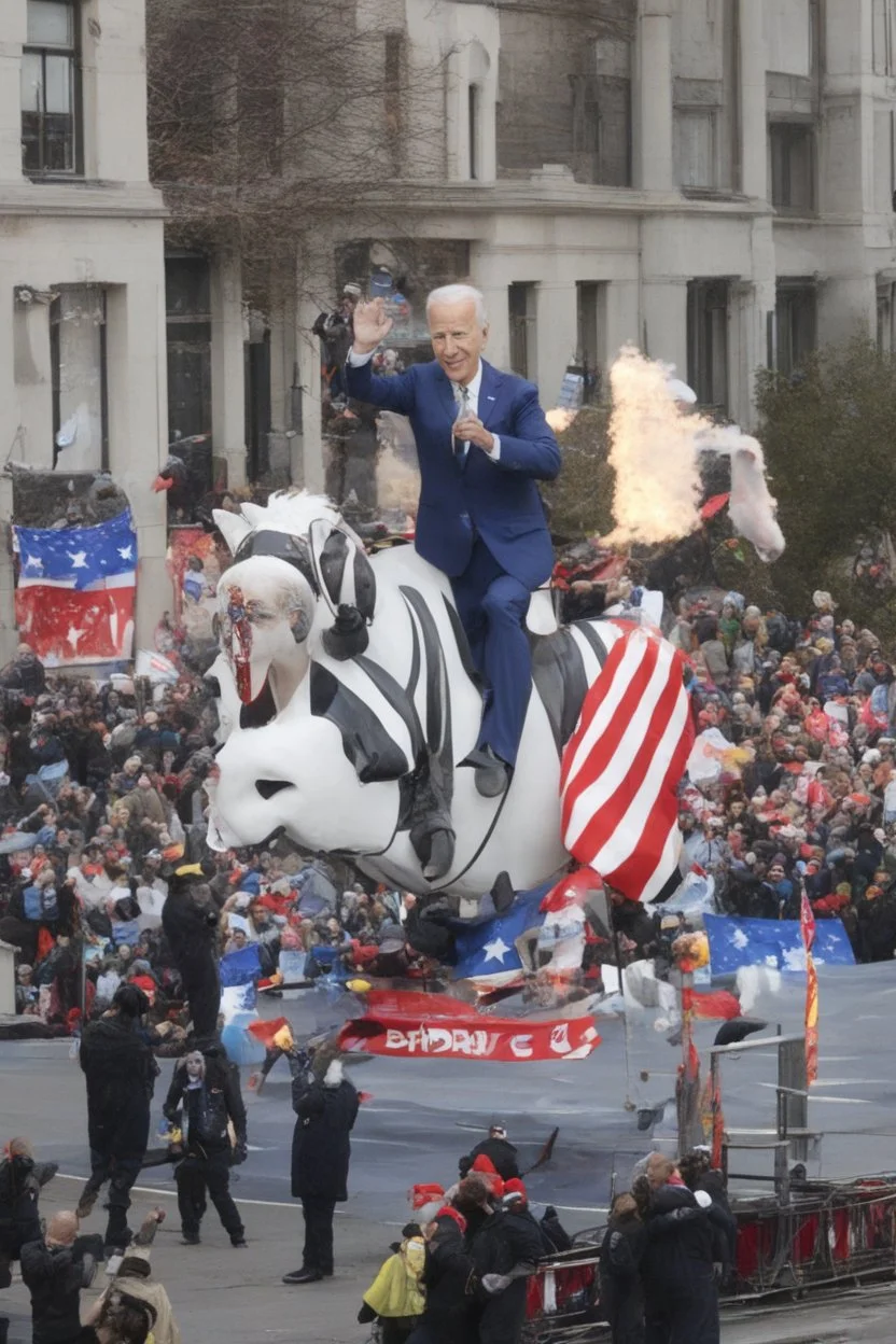 macy's day float of president joe biden