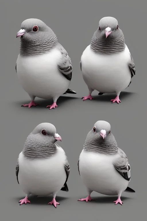 Chubby and cute pigeons