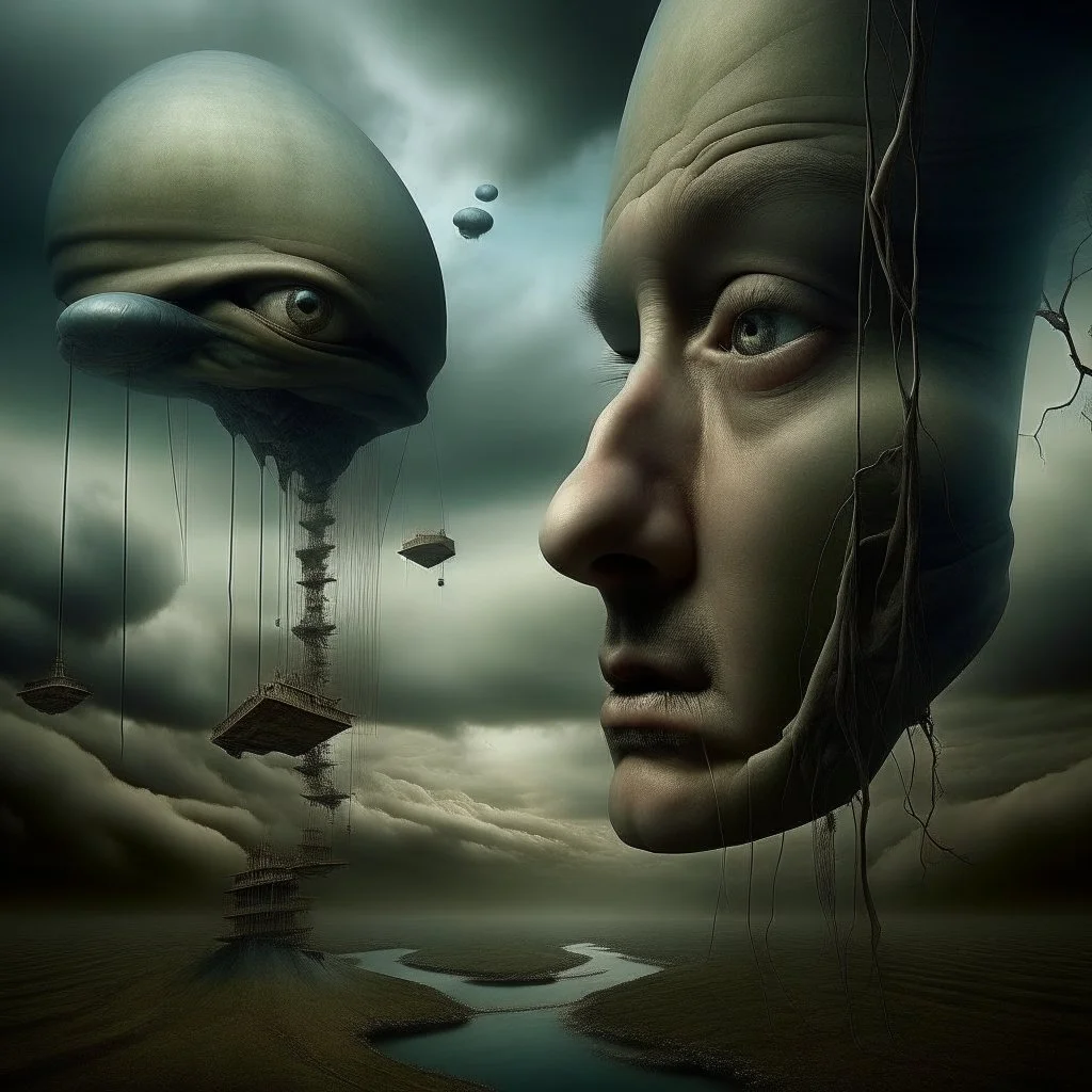 nothing but fear when we fear ourselves, neo surrealism, eerie, anxious