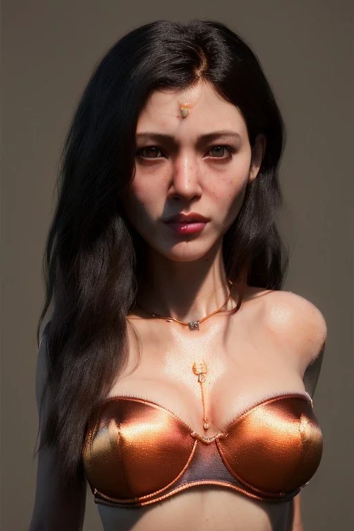 Ultra Realistic image, 25 years old brunette woman, Madrid, portrait, small stature, natural small busty, traditional Japanese body tattoo, jakuza style, put traditional Japanese mask, vibrant color, highly detailed, art stations, concept art, smooth, unreal engine 5, god rays, ray tracing, RTX, lumen lighting, ultra detail, volumetric lighting.