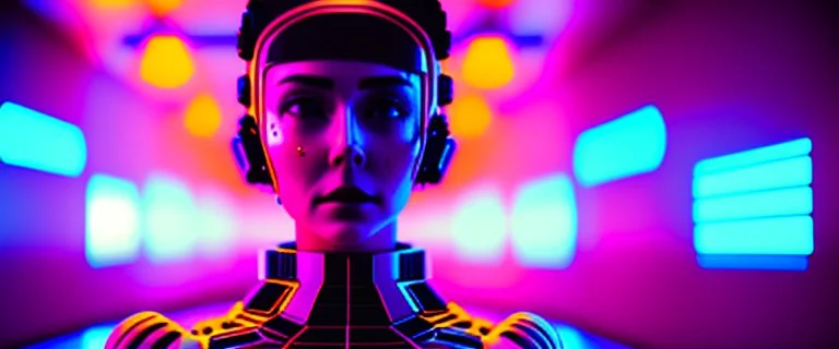 "Her" sci-fi film, android, artificial Intelligence, open source, Lush void, Dystopia, futurism, cyber, imperfection, natural lighting, cinematic, Fuji Film, Anamorphic lens, 2040s, deep depth of field, Solarpunk