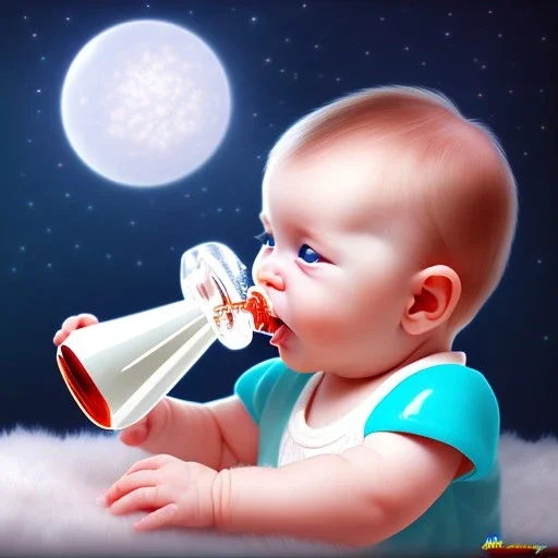 baby drinking milk