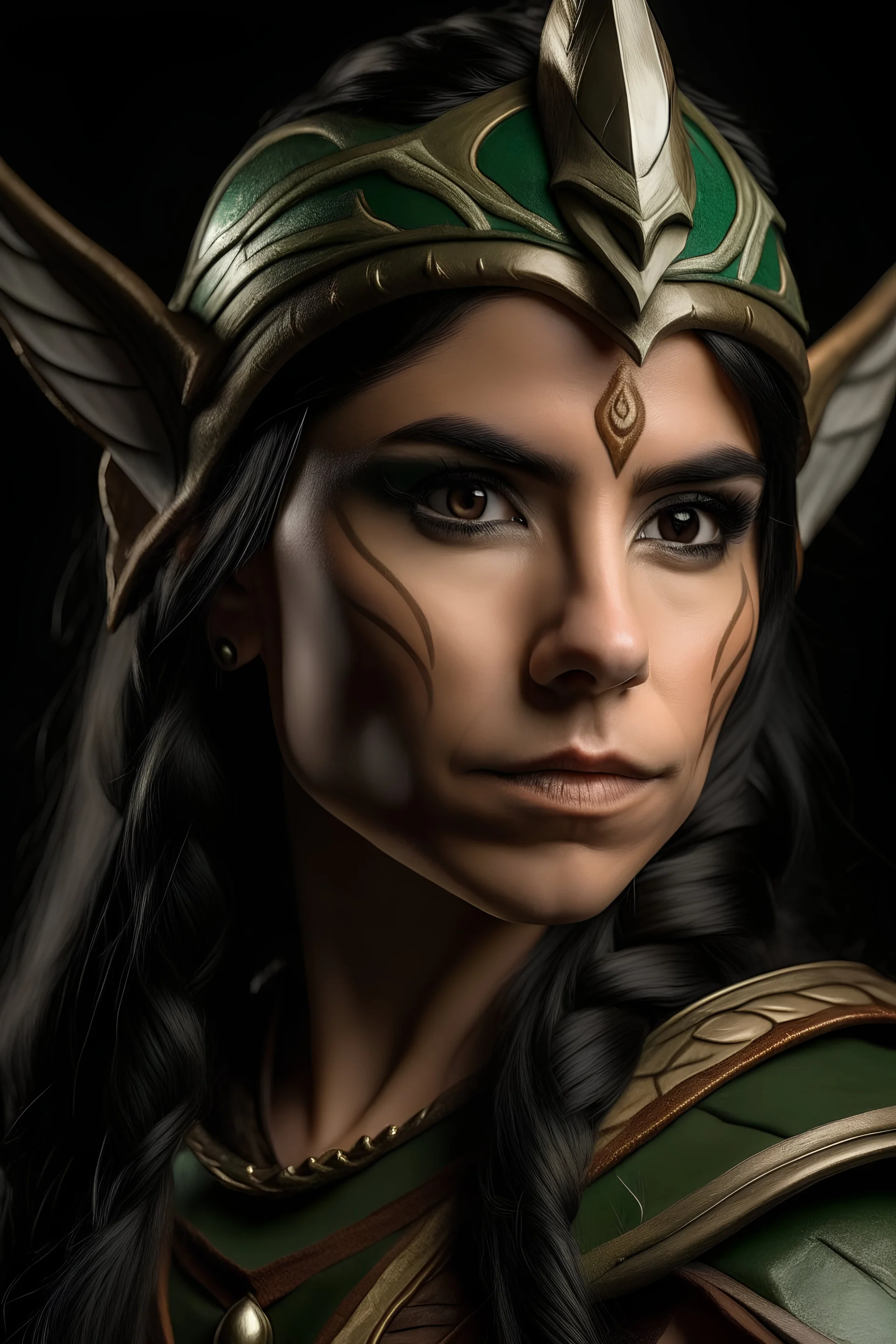 Portrait Jone González Fernández as a warrior she-elf