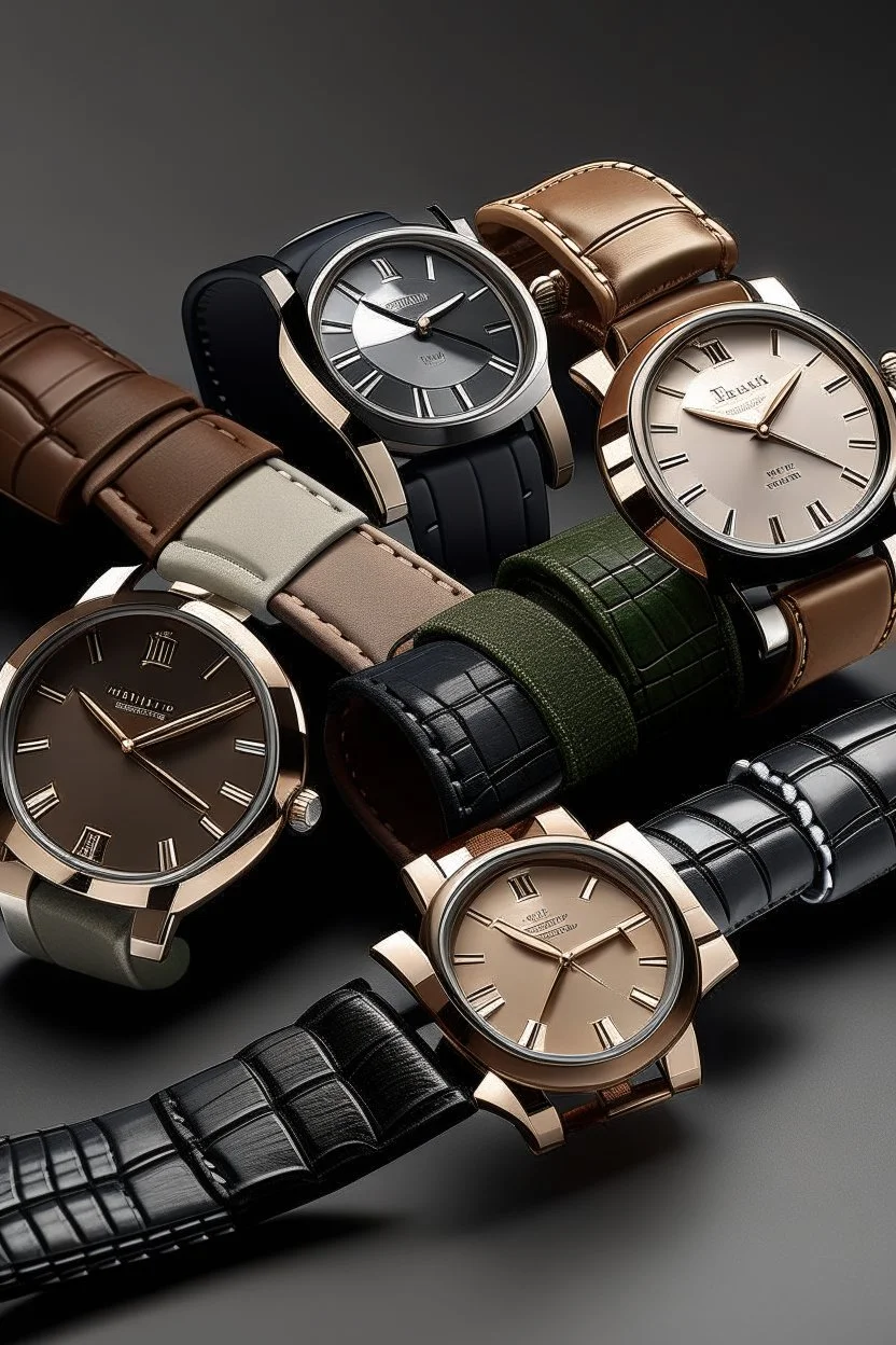 Generate images that focus on the luxurious materials and finishes of 31mm watches. Highlight the craftsmanship of stainless steel, rose gold, and leather bands to showcase the diverse options available.