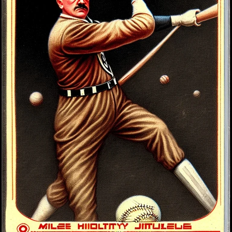 hitler antique baseball card