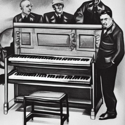 Hitler play hammond organ by picasso