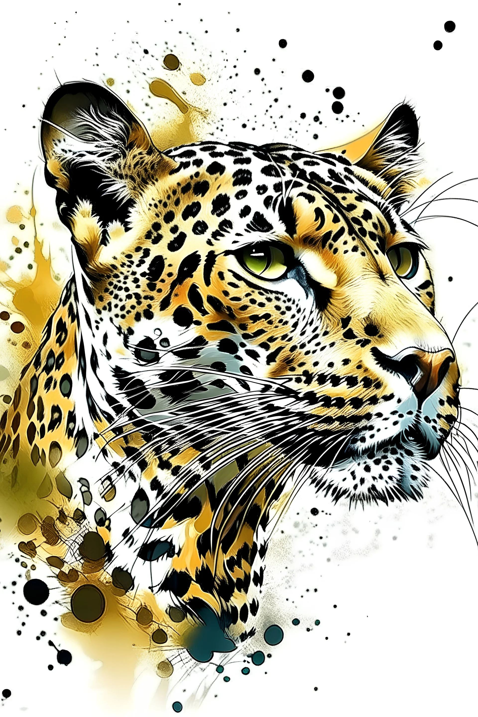 Discover the Perfect animal leopard Front Cover Design painting art logo
