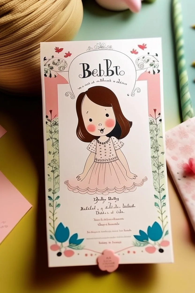 بطاقة دعوة لحضور حفل بيبي