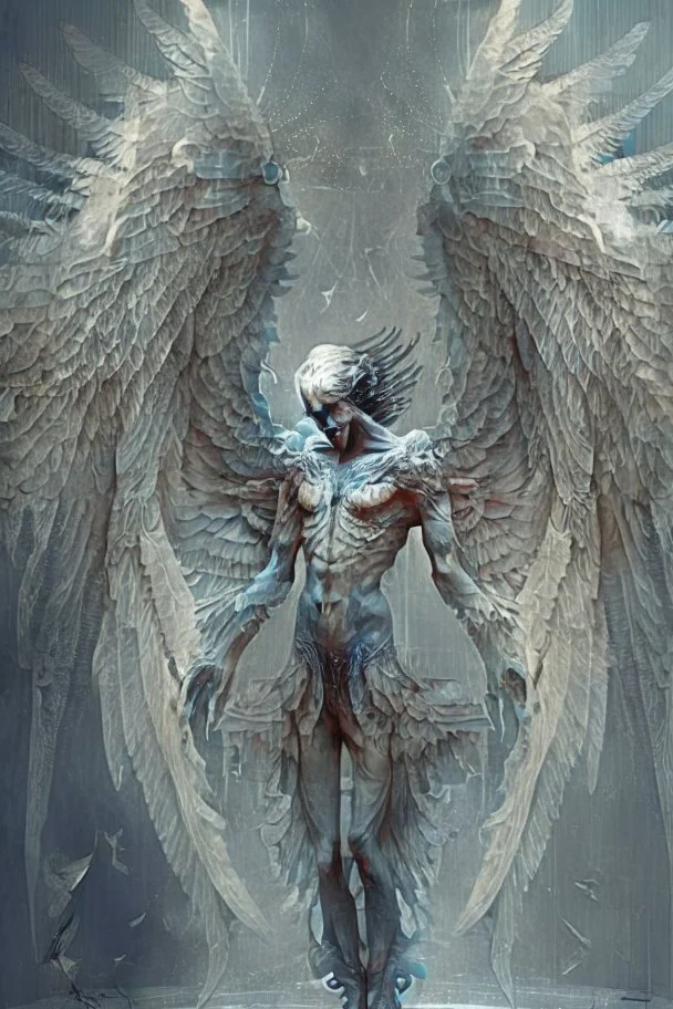 lovecraftian angel human with wings