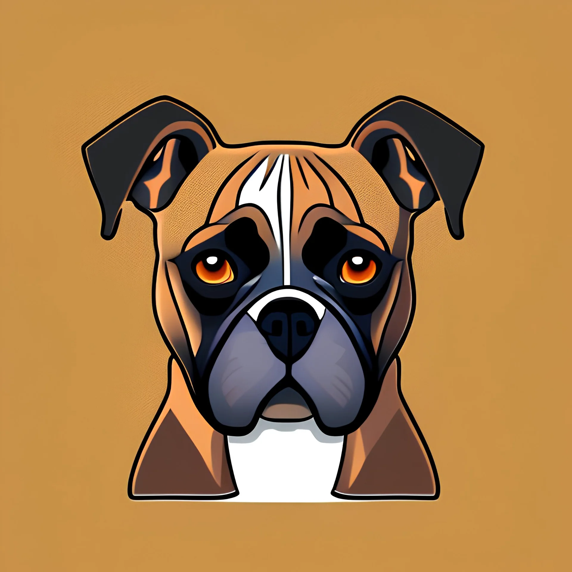 logo sandbox game whit boxer dog