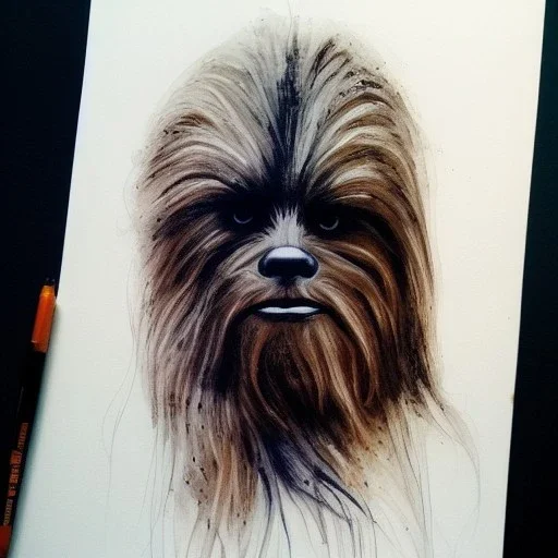 photorealistic and intricate chewbacca by Agnes Cecile, soft natural colors