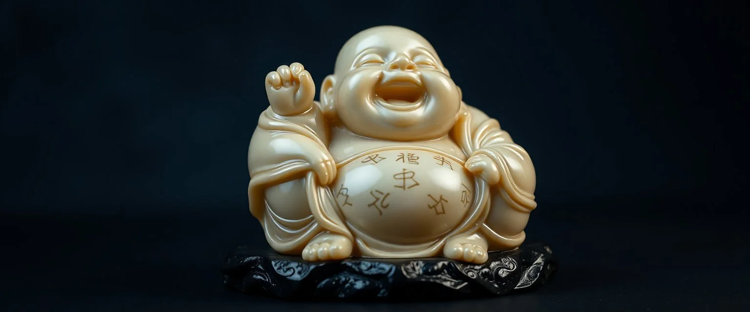 the laughing buddha onyx figurine macguffin
