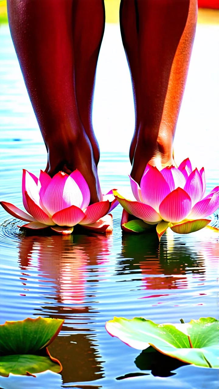 Lotus flower feet