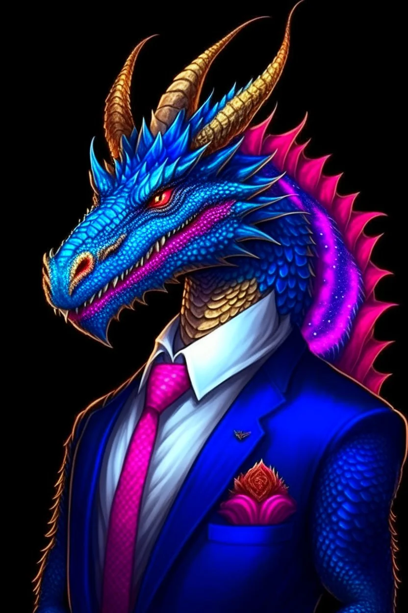 Dragon dressed in a suit