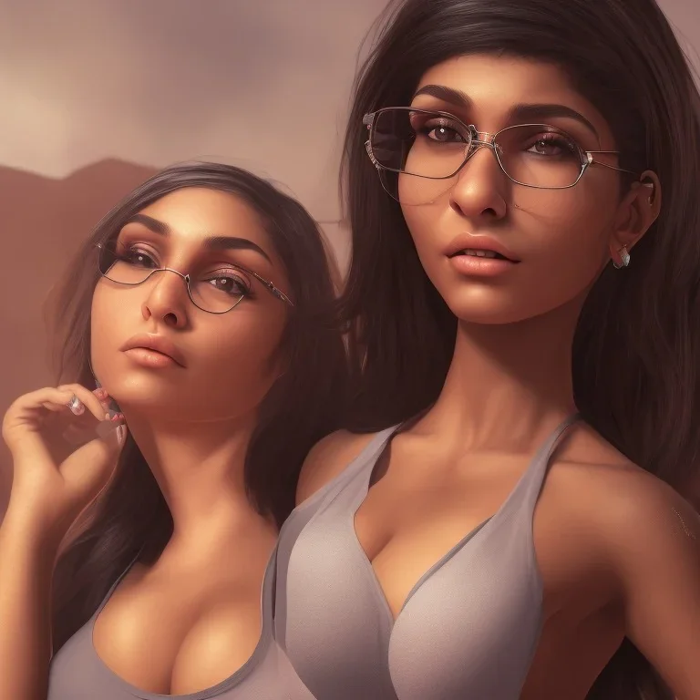 just one people, perfect realistic "mia khalifa" american actress, full boby, realistic, 4k, render, texture