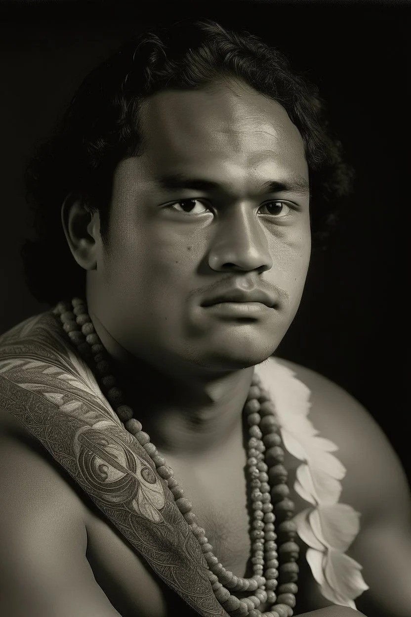 Portrait of young Samoan prince