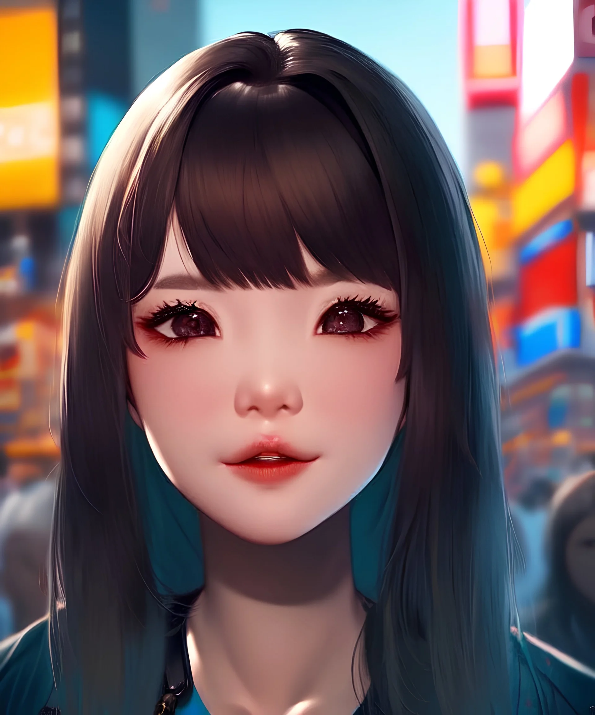 extreme closeup face portrait of cute young drift racing princess, tokyo city environment, shibuya district, realistic, otaku, perfectly shaded 16k hdri lighting, vdb clouds, art by lenois afemov