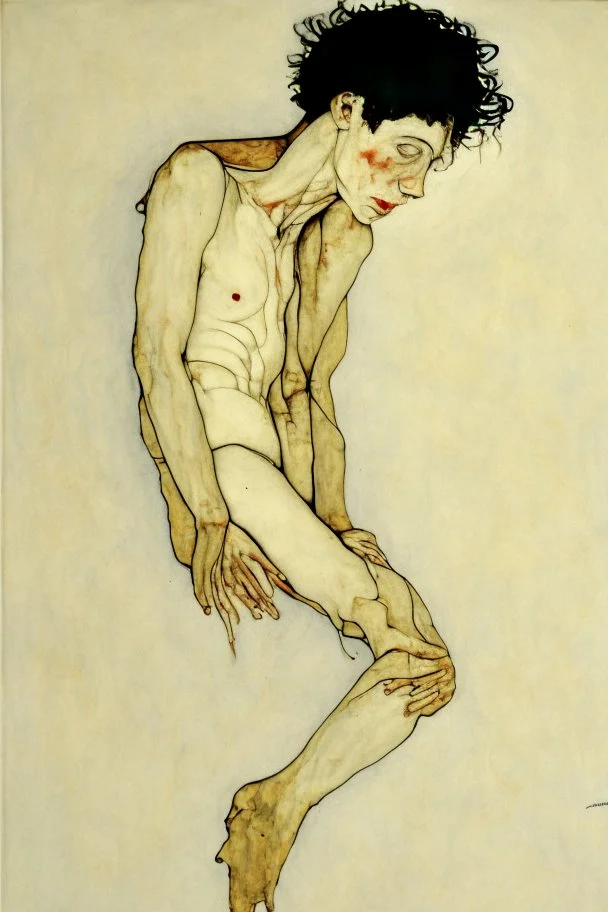 painting of a figure with the life-filled void of an empty existence, egon schiele masterpiece