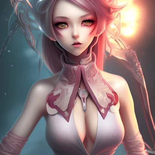 A lovely woman, A anime girl, a evil devil that came to earth to retreat the people who will leave in 2 hours, detailed clothing, concept art, a sexy ninja