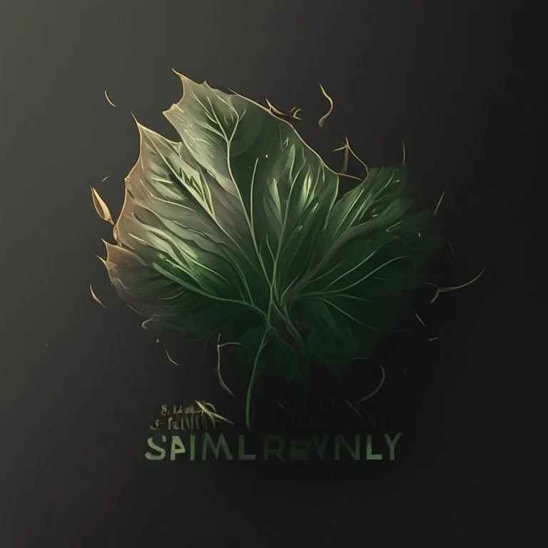 i want you to generate a logo for a new company named "SpiniLeaf" or Spinny Leaf. Something resembeling a spinning leaf, no words, HQ, digital art