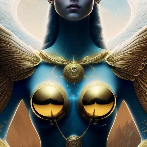 avatar , angel, tiguer patern, sf, intricate artwork masterpiece, ominous, matte painting movie poster, golden ratio, trending on cgsociety, intricate, epic, trending on artstation, by artgerm, h. r. giger and beksinski, highly detailed, vibrant, production cinematic character render, ultra high quality model
