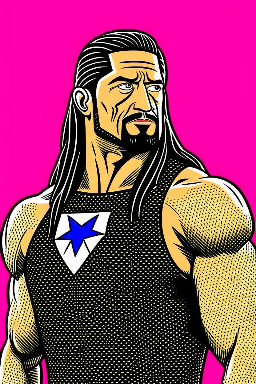 Roman Reigns American wrestler catoon 2d