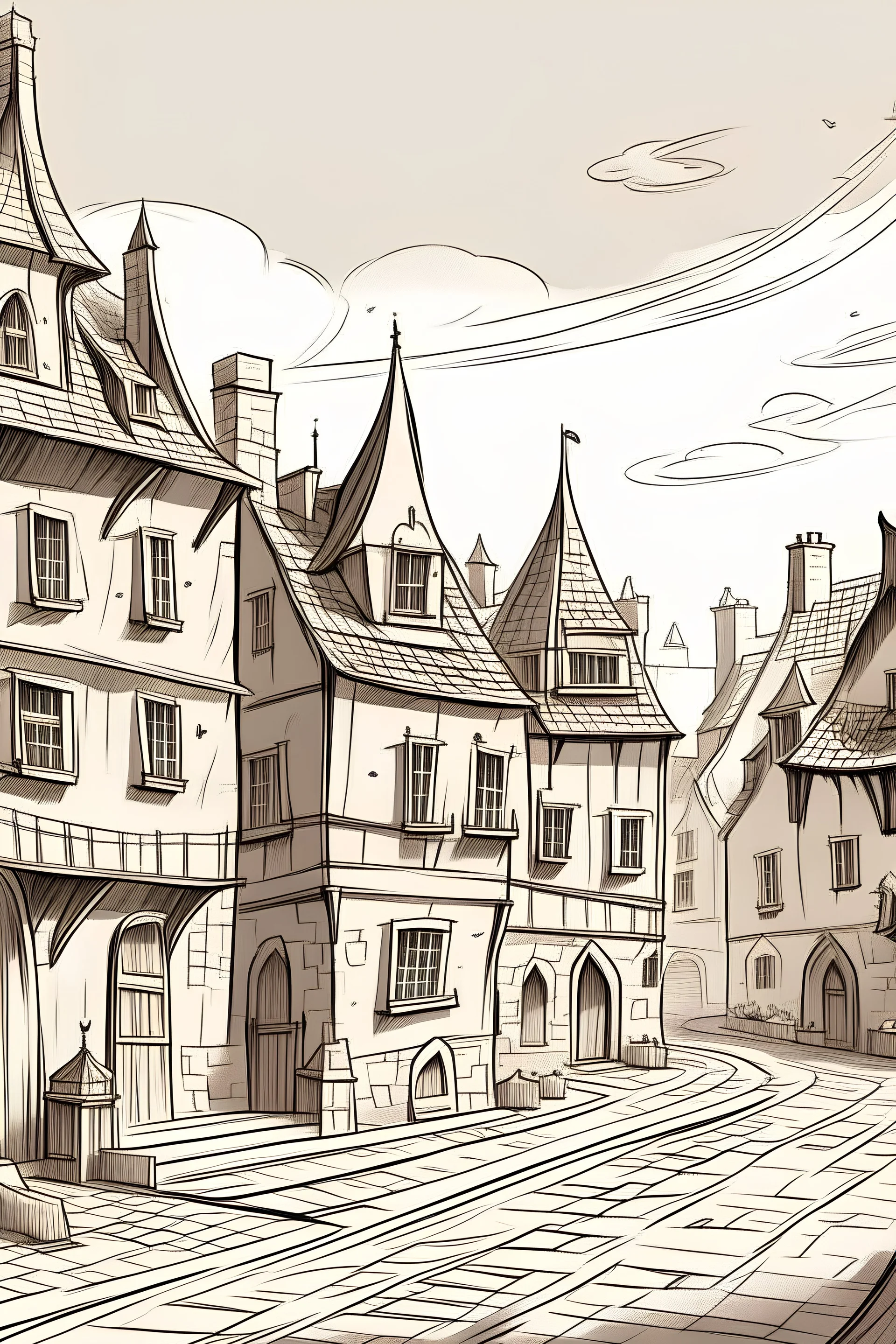 draw an old town