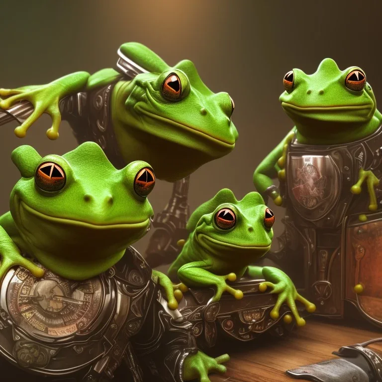 Two frogs sitting on the sofa in the living room and PS4 consoles in their hands,fantasy,4K,8K,16K