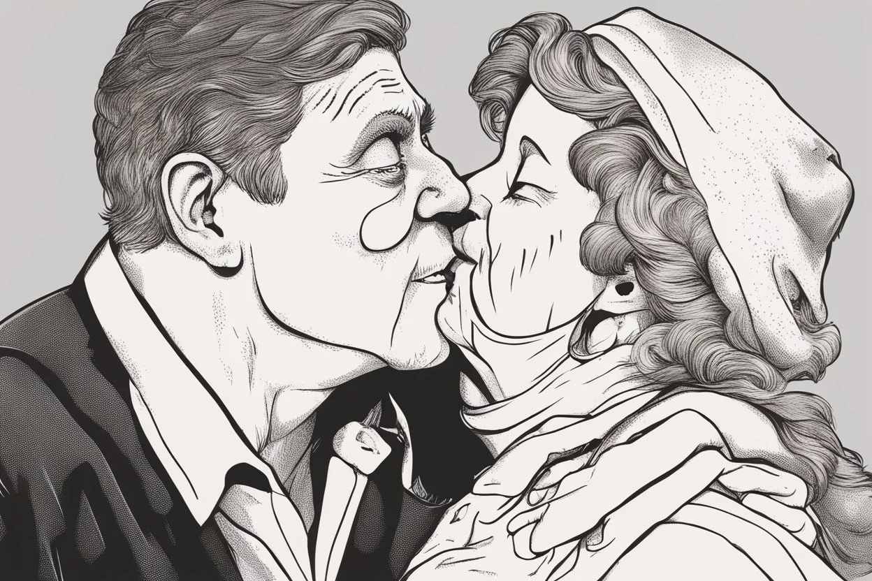 babbo natale che bacia la mamma