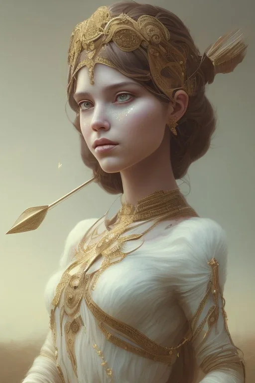 Detailed portrait of a young gypsy woman, contrasting colors, arrow makeup on her eyes, unreal engine, greg rutkowski, loish, rhads, beeple, makoto shinkai and lois van baarle, ilya kuvshinov, rossdraws, tom bagshaw, alphonse mucha, global illumination, detailed and intricate environment