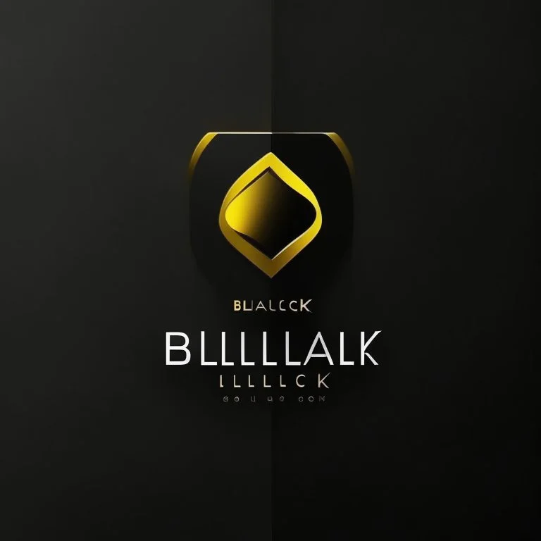 minimalist logo. one logo. tech company similiar to apple. write name: black gold. colors: black and yellow