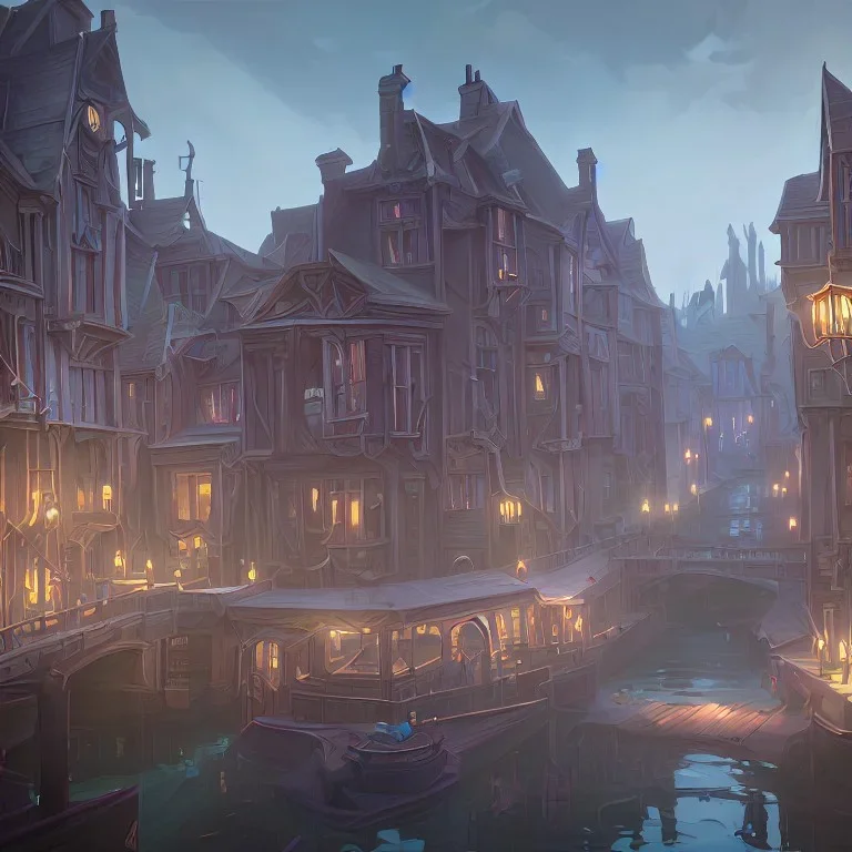 A school in a magical canal town for warlocks and witches