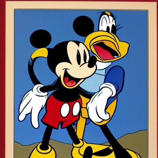 Mickey Mouse and Donald Duck by Hergé